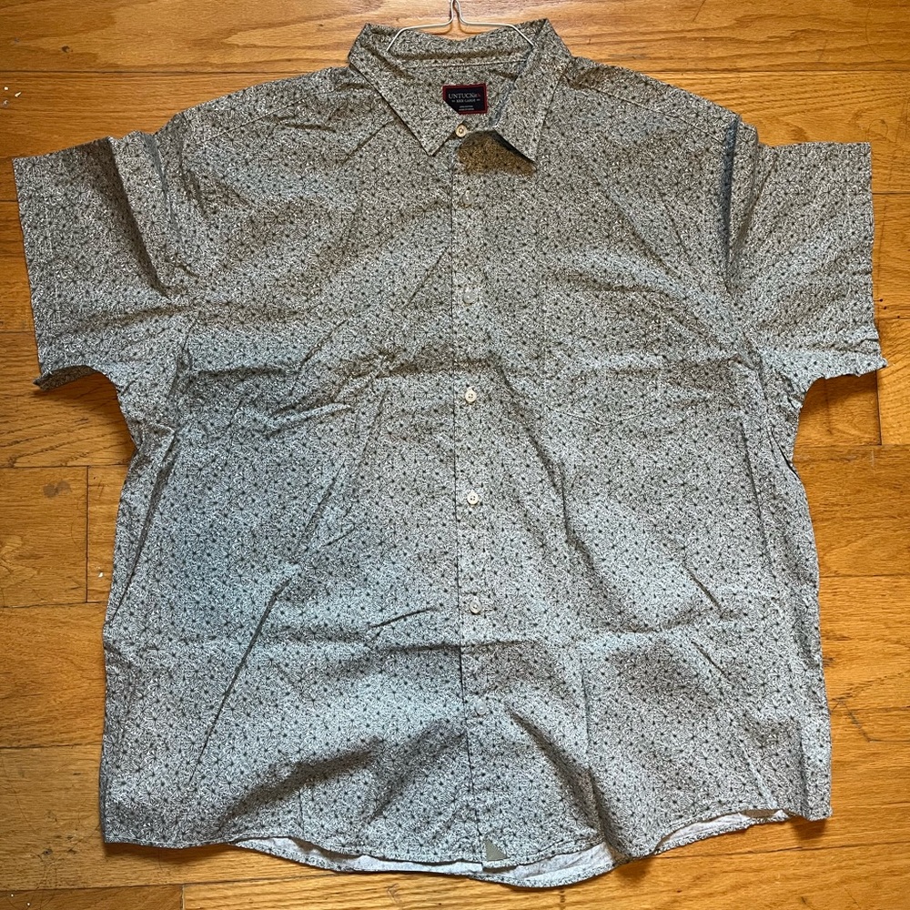 Men’s UNTUCKit XXXL 3XL Short Sleeve Button Down Shirt NWOT